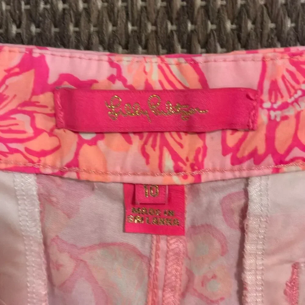Lilly Pulitzer, buttercup, scalloped hem, shorts, days, bloom, size 10